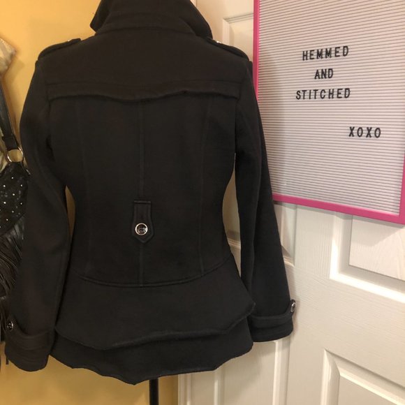 Maurice's Black Pea Coat - Picture 3 of 11